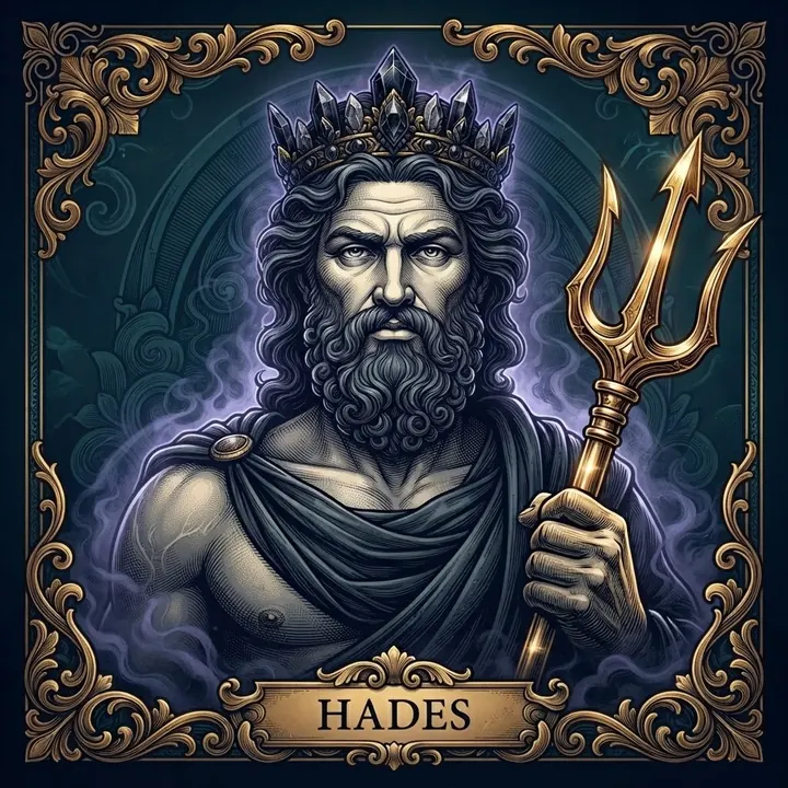 Efigie ilustrada de Hades, Soberano del Inframundo